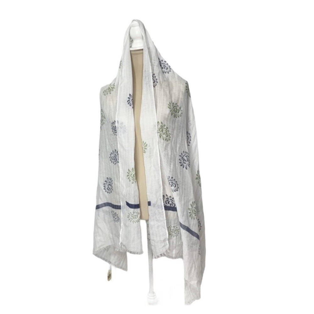 Women’s Scarf Wrap White Floral Lenox Glad Rags